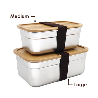 Stainless Steel Lunch Box with wooden lid JRLX004 Stainless Steel Lunch Box with wooden lid JRLX004