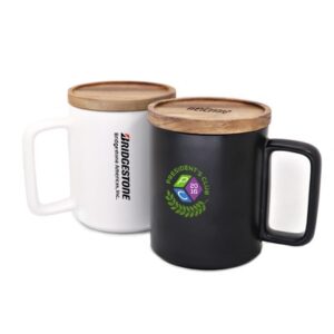 Ceramic Mug with wooden lid (450ml) JRCM005 Ceramic Mug with wooden lid (450ml) JRCM005