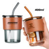 Glass Mug with PU Sleeve (400ml)