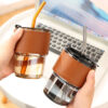 Glass Mug with PU Sleeve (400ml)