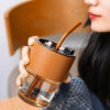 Glass Mug with PU Sleeve (400ml)
