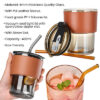 Glass Mug with PU Sleeve (400ml)